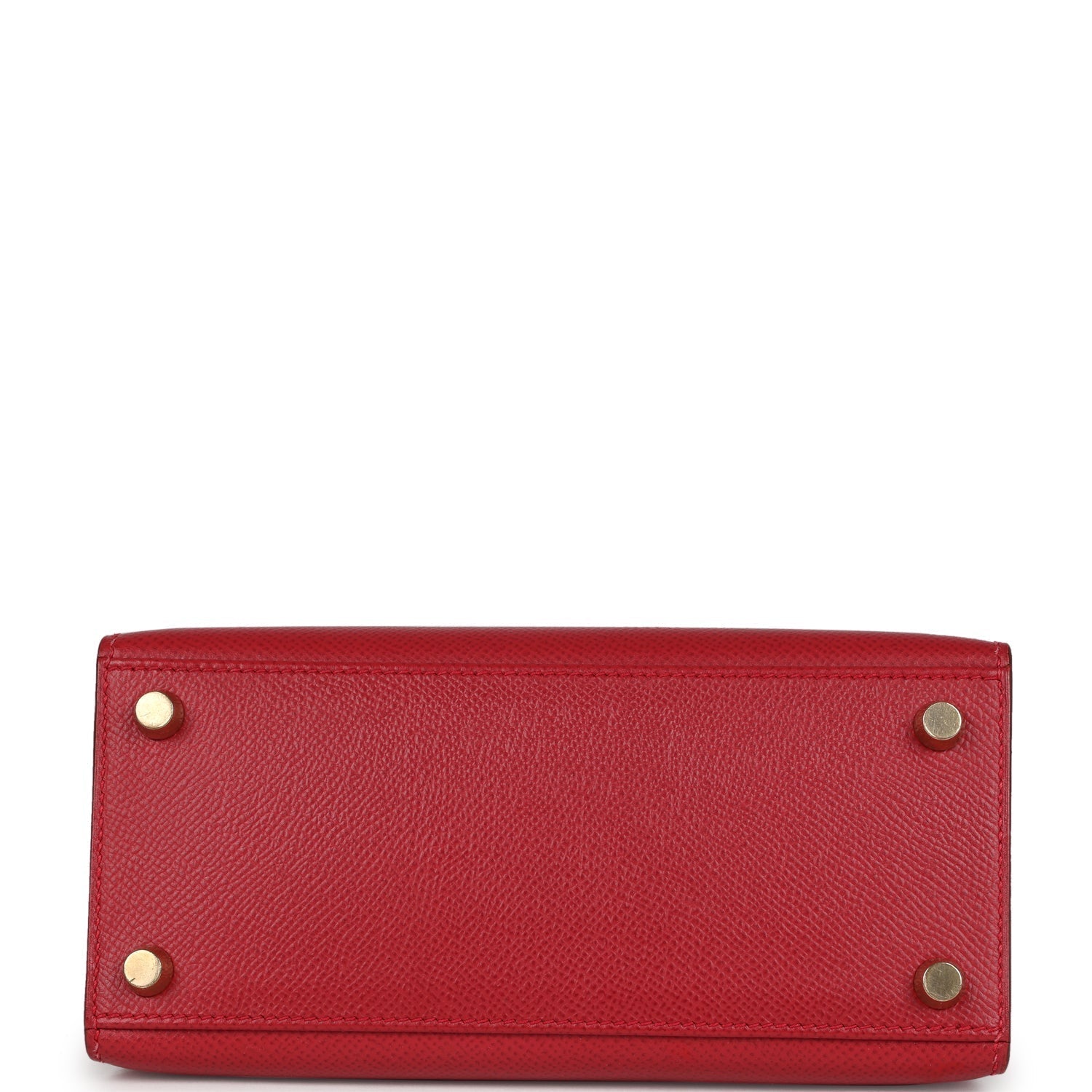 Vintage Kelly Sellier 20 Rouge Vif Courchevel Gold Hardware