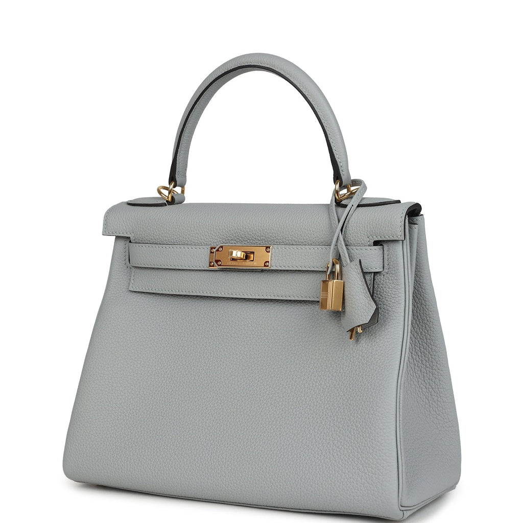 Kelly Retourne 28 Bleu Glacier Togo Gold Hardware
