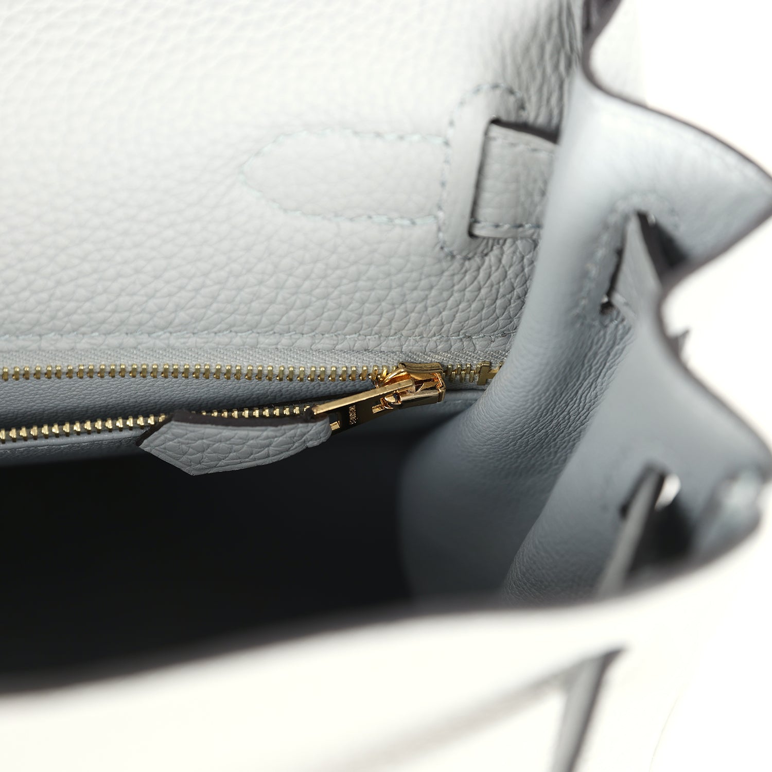 Kelly Retourne 28 Bleu Glacier Togo Gold Hardware