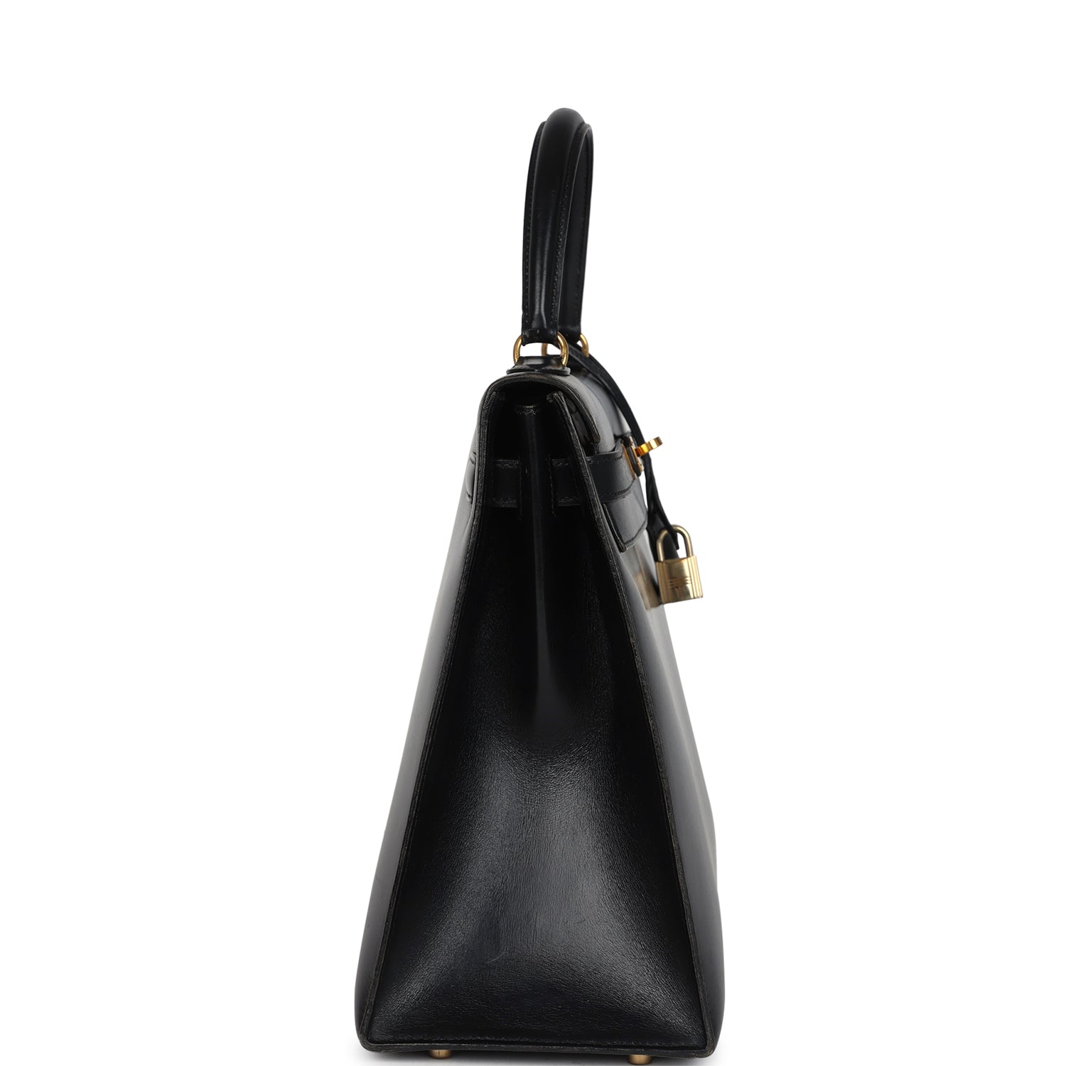 Vintage Kelly Sellier 35 Black Box Gold Hardware