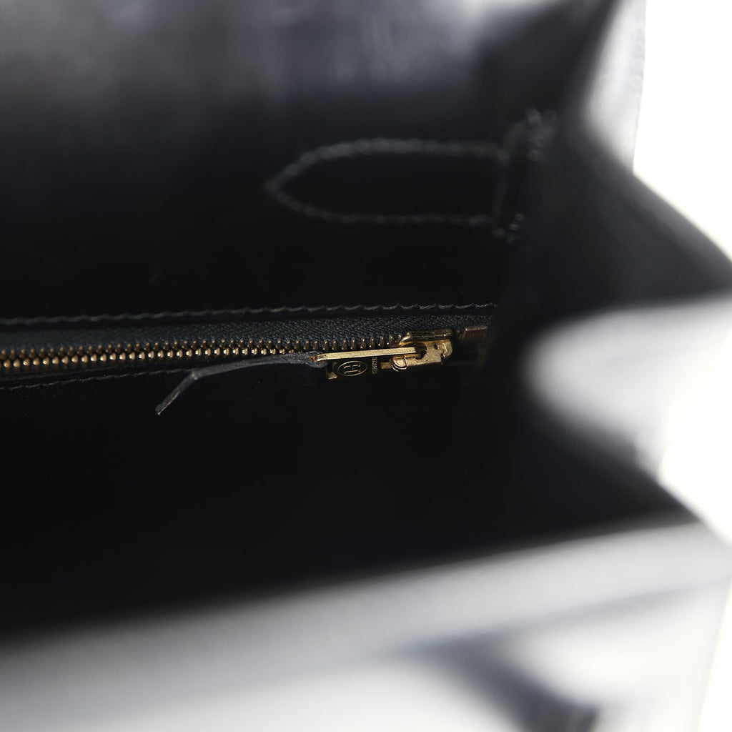 Vintage Kelly Sellier 35 Black Box Gold Hardware