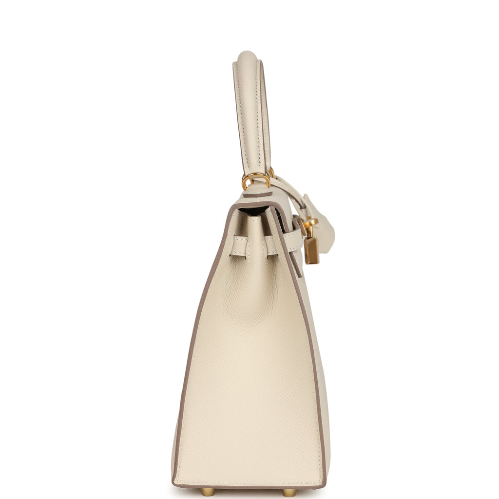 Kelly Sellier 25 Craie Epsom Gold Hardware