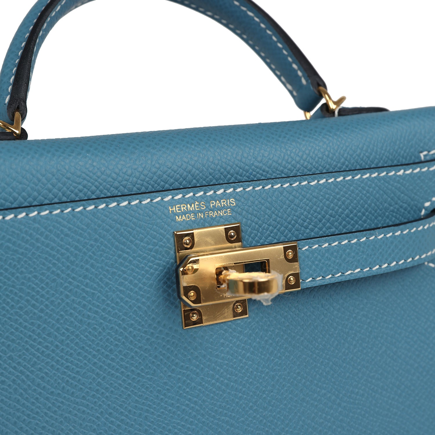 Kelly Sellier 20 Blue Jean Epsom Gold Hardware