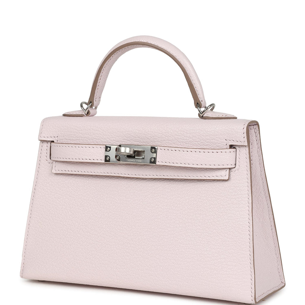 Kelly Sellier 20 Mauve Pale Chevre Palladium Hardware