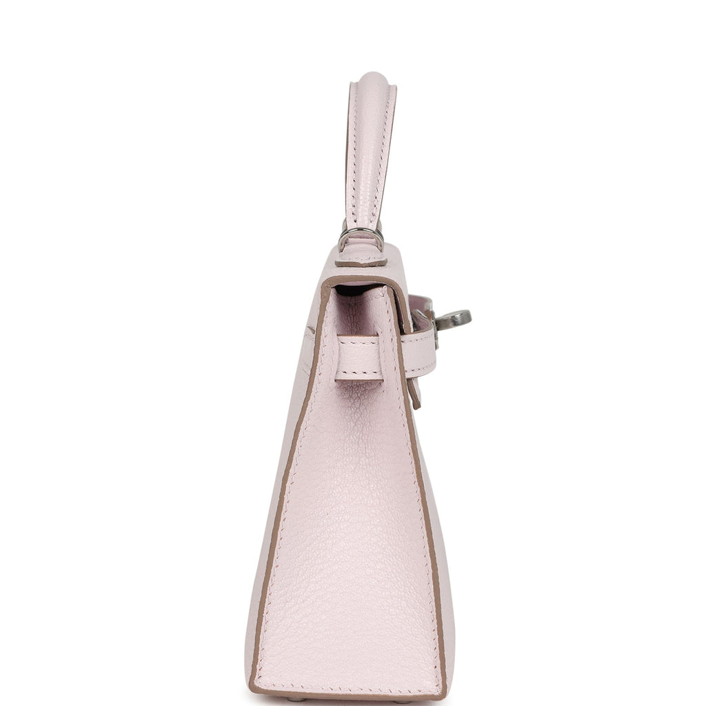 Kelly Sellier 20 Mauve Pale Chevre Palladium Hardware