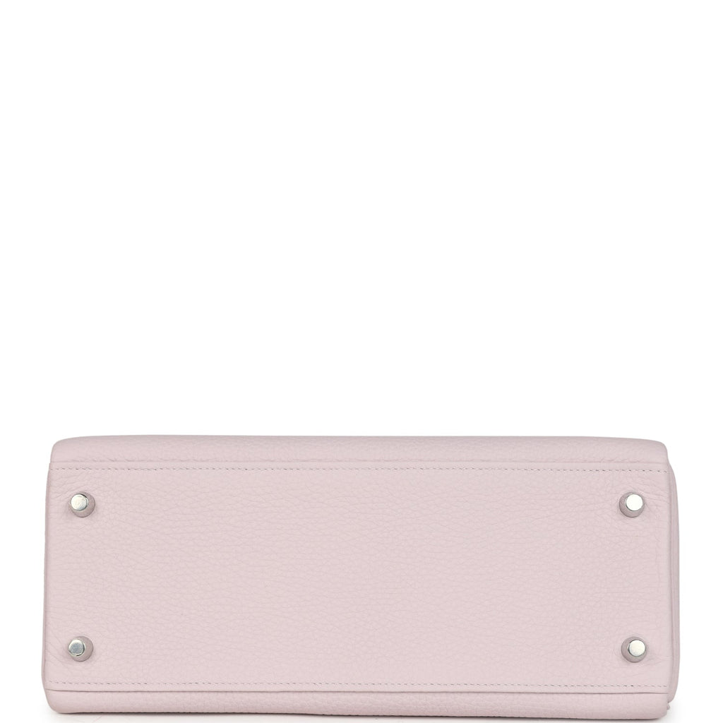 Kelly Retourne 28 Mauve Pale Clemence Palladium Hardware