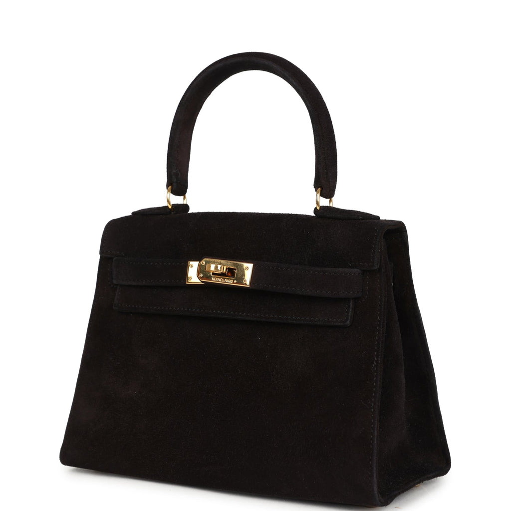 Vintage Kelly Sellier 20 Black Doblis Gold Hardware