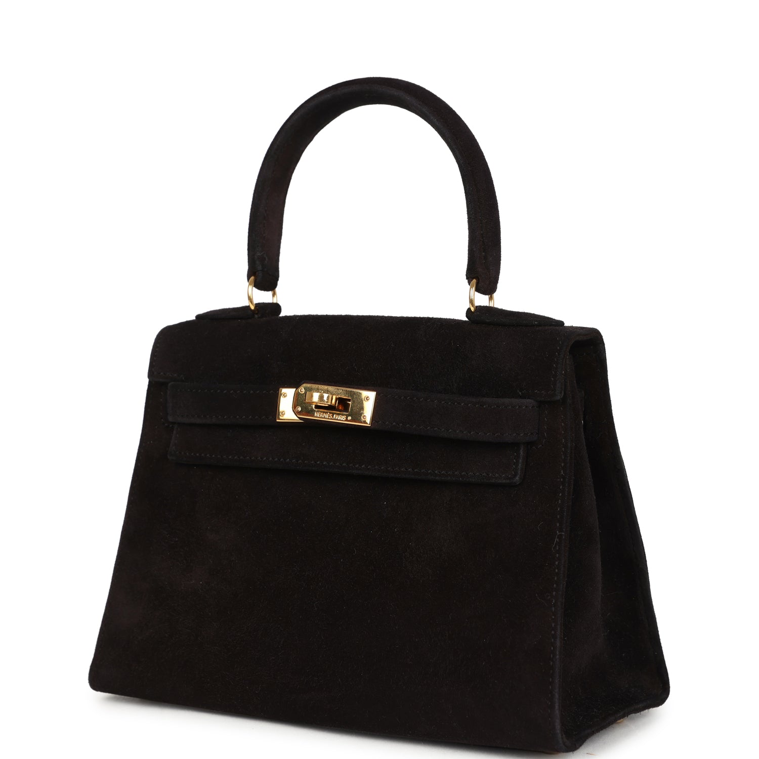 Vintage Kelly Sellier 20 Black Doblis Gold Hardware