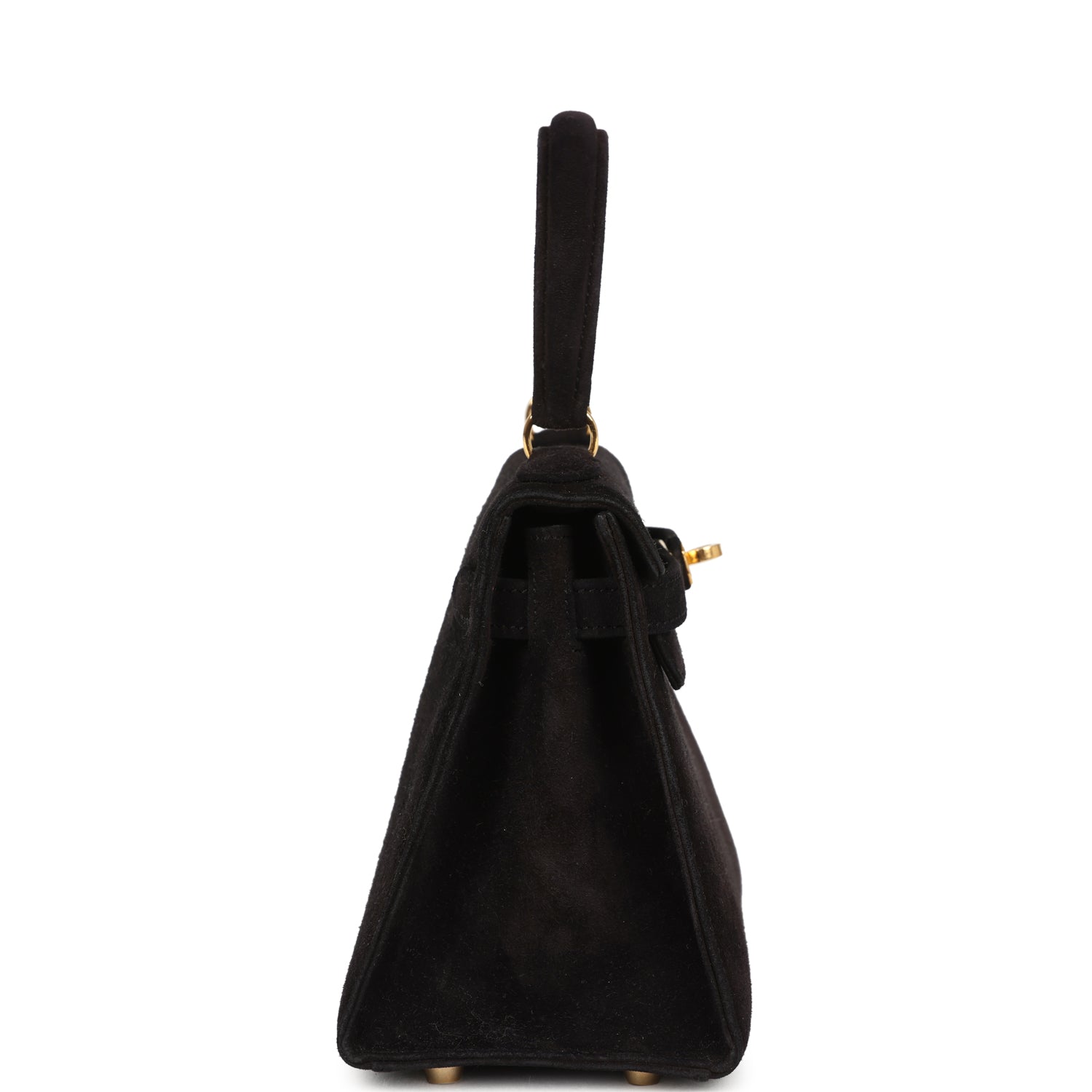 Vintage Kelly Sellier 20 Black Doblis Gold Hardware