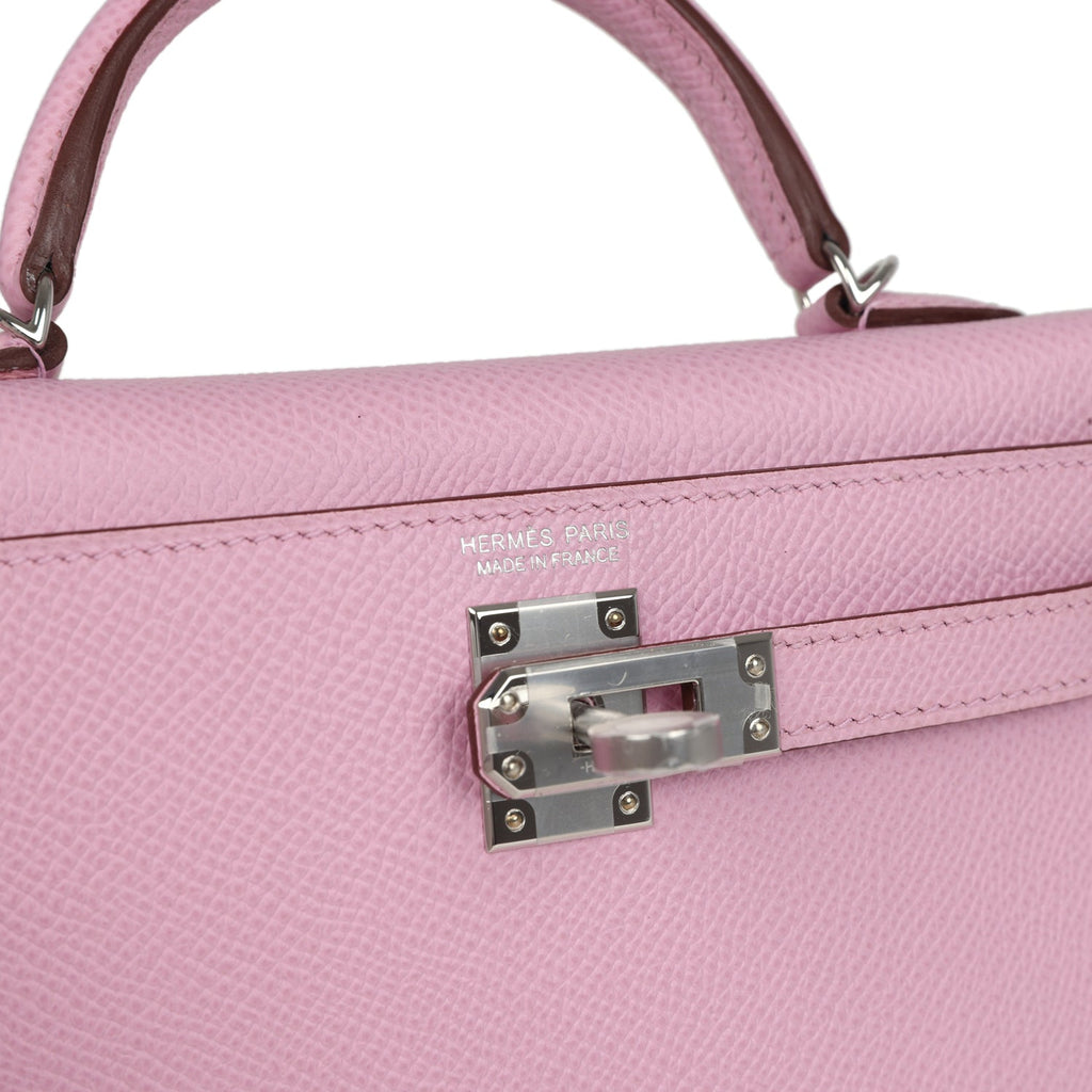 Kelly Sellier 20 Mauve Sylvestre Epsom Palladium Hardware