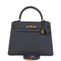 Kelly Sellier 28 Ardoise Epsom Gold Hardware
