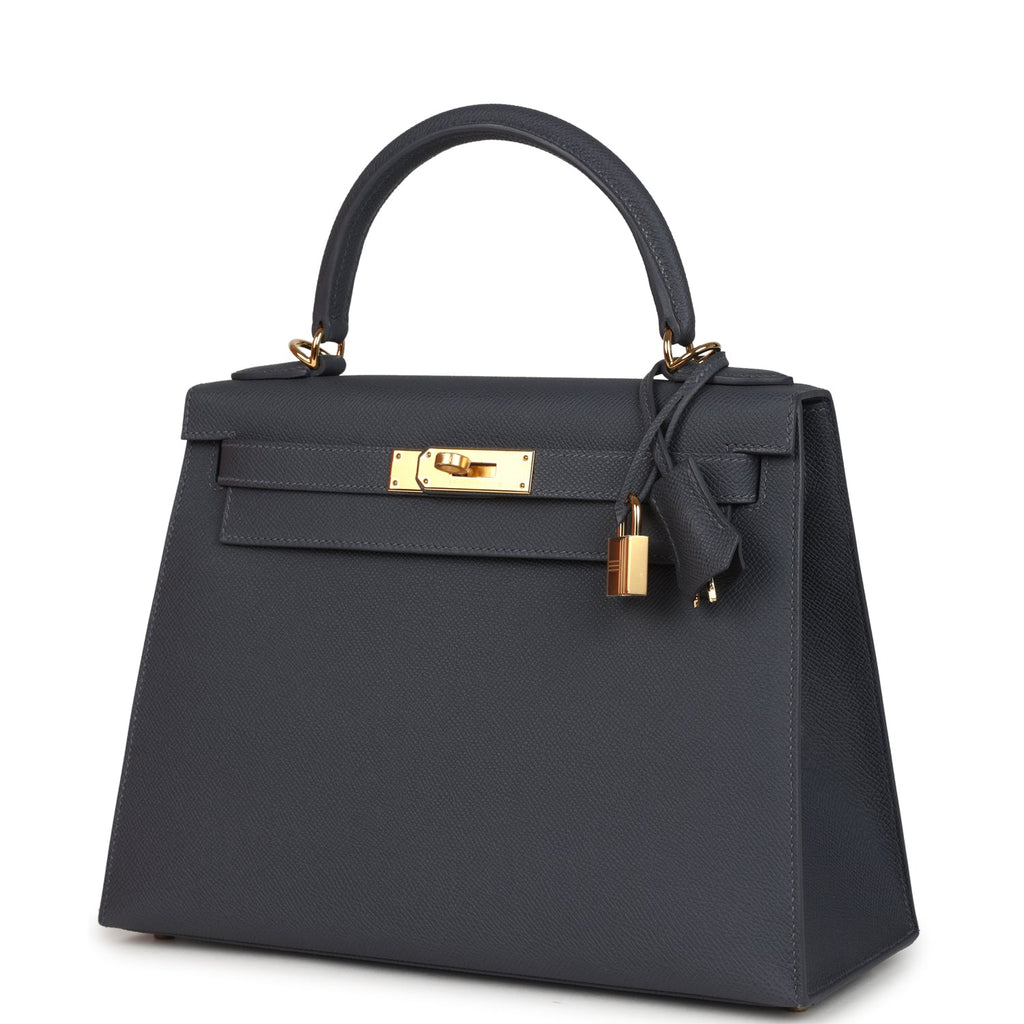 Kelly Sellier 28 Ardoise Epsom Gold Hardware