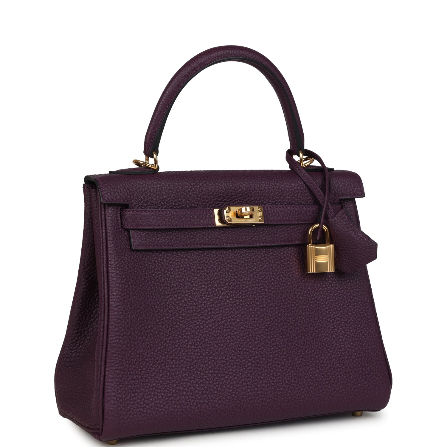 Kelly Retourne 25 Cassis Togo Gold Hardware