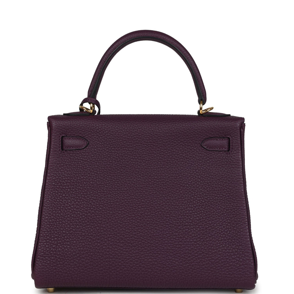 Kelly Retourne 25 Cassis Togo Gold Hardware