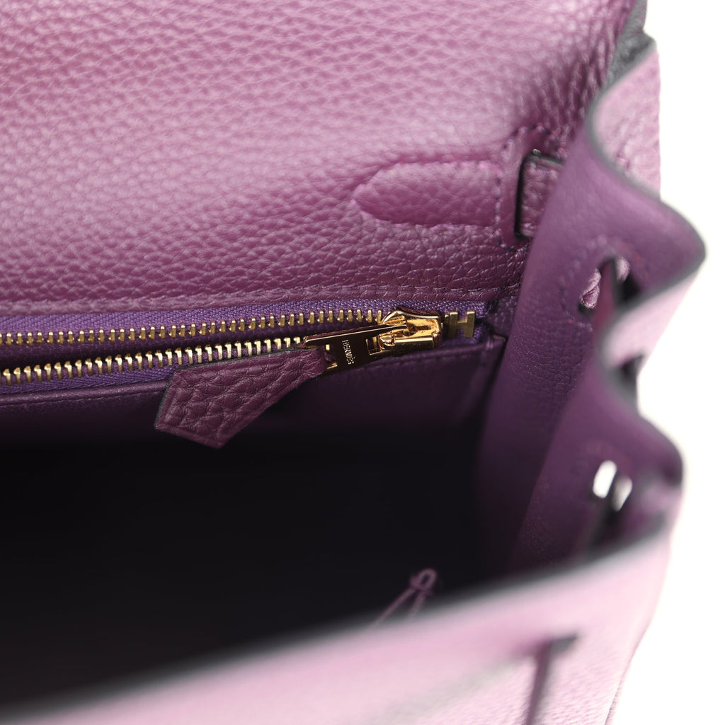 Kelly Retourne 25 Cassis Togo Gold Hardware