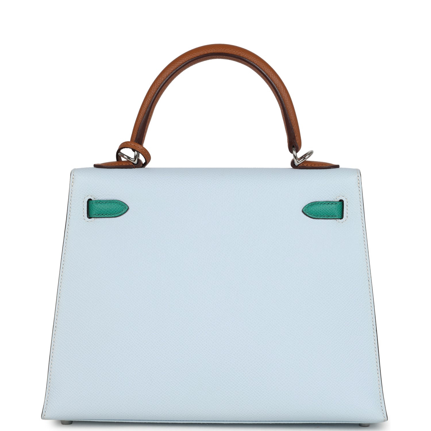 Kelly Sellier 25 Tri-Color Bleu Brume, Gold and Vert Jade Epsom Epsom Palladium Hardware