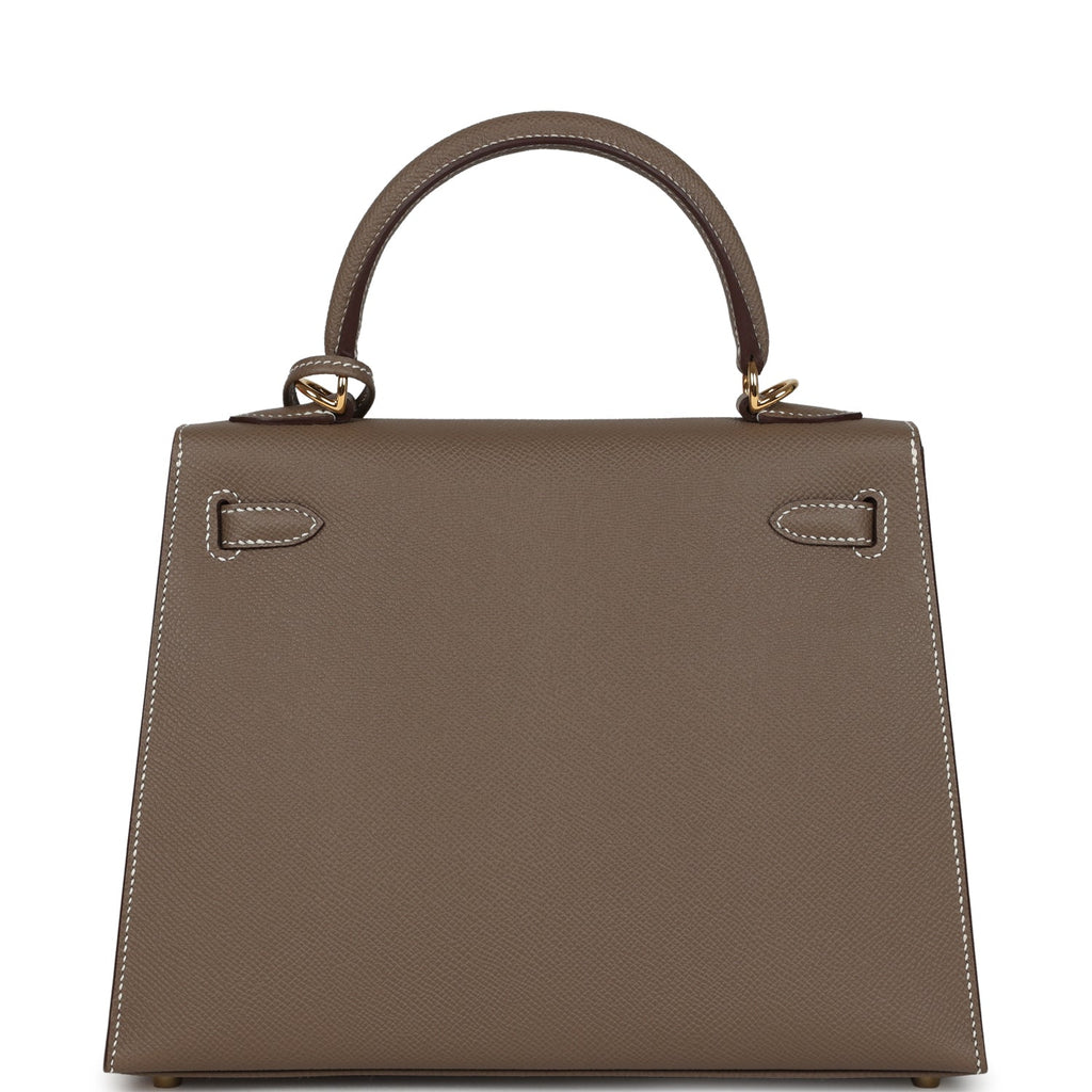 Kelly Sellier 25 Etoupe Epsom Gold Hardware