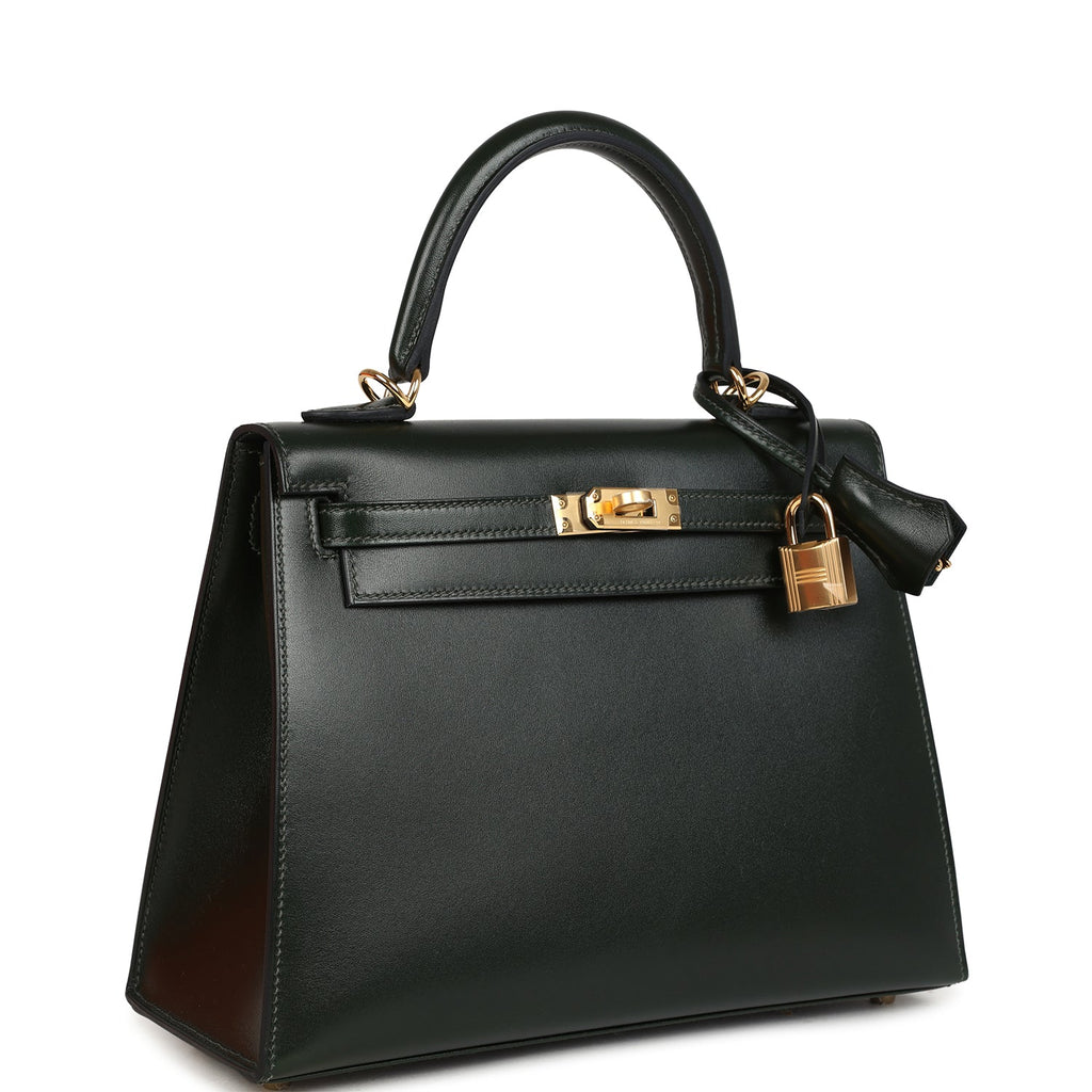Kelly Sellier 25 Vert Fonce Box Gold Hardware