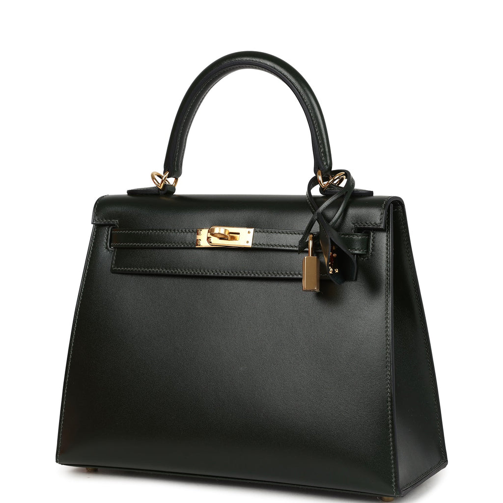 Kelly Sellier 25 Vert Fonce Box Gold Hardware