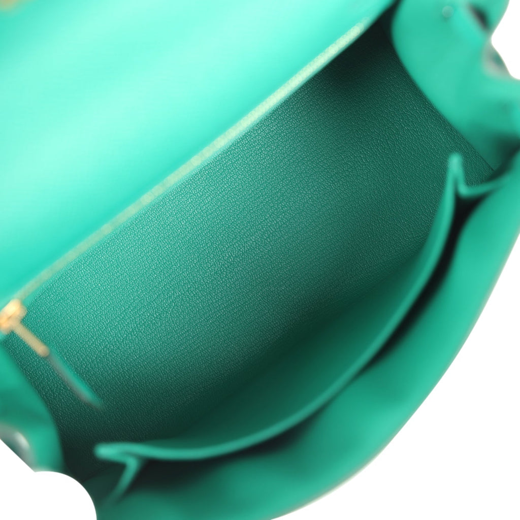 Kelly Sellier 25 Vert Jade Epsom Gold Hardware
