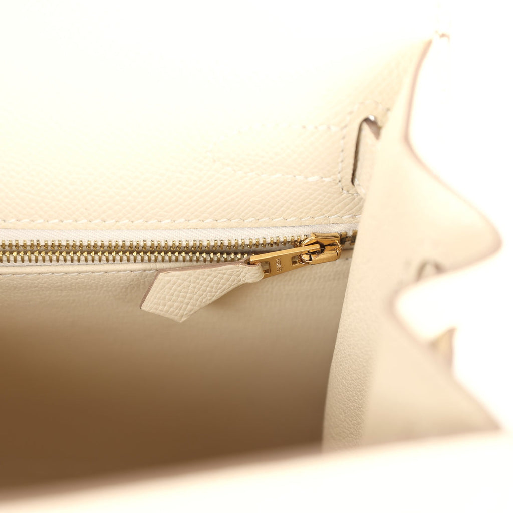 Kelly Sellier 28 Craie Epsom Gold Hardware