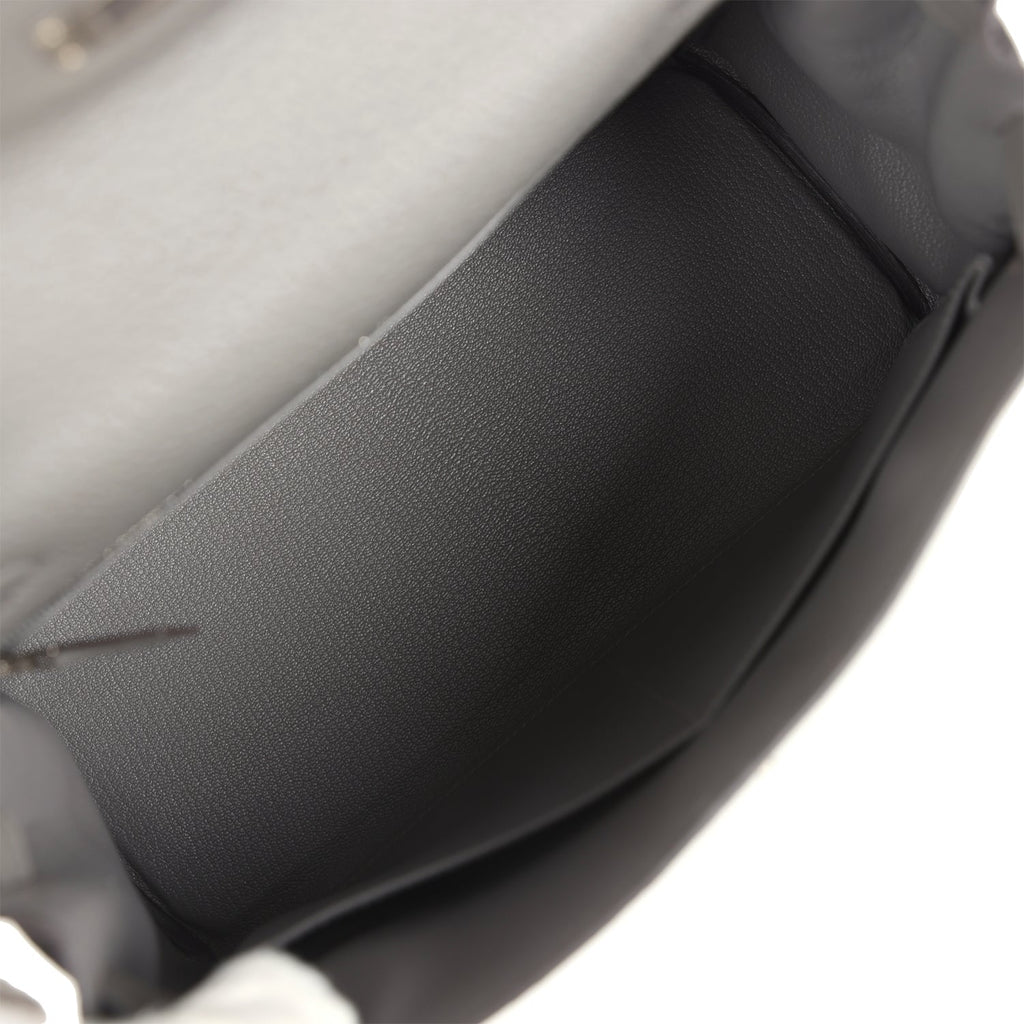 Kelly Retourne 28 Gris Meyer Clemence Palladium Hardware