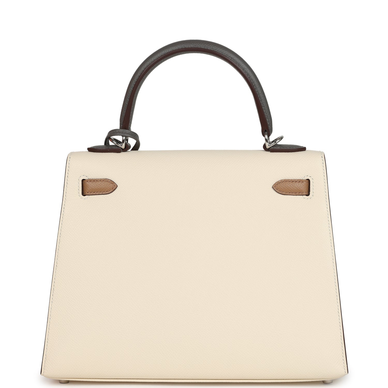 Kelly Sellier 25 Tri-Color Nata, Gris Meyer and Chai Epsom Palladium Hardware