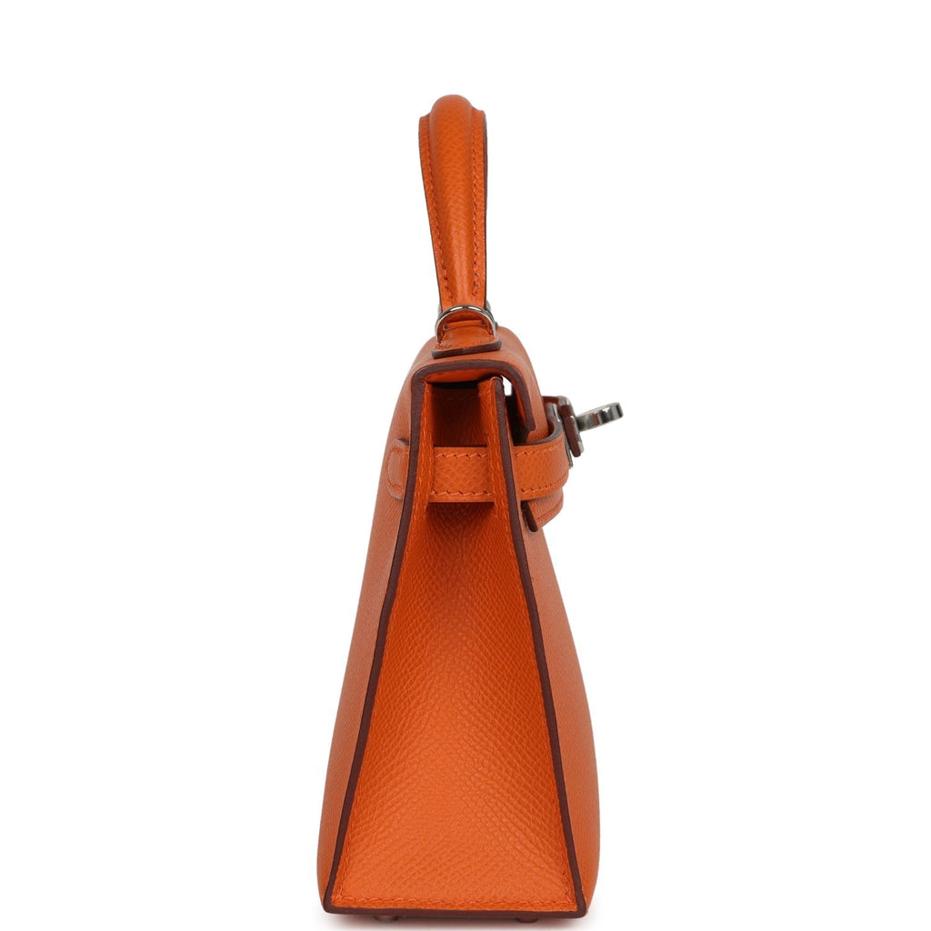 Kelly Sellier 20 Orange Epsom Palladium Hardware