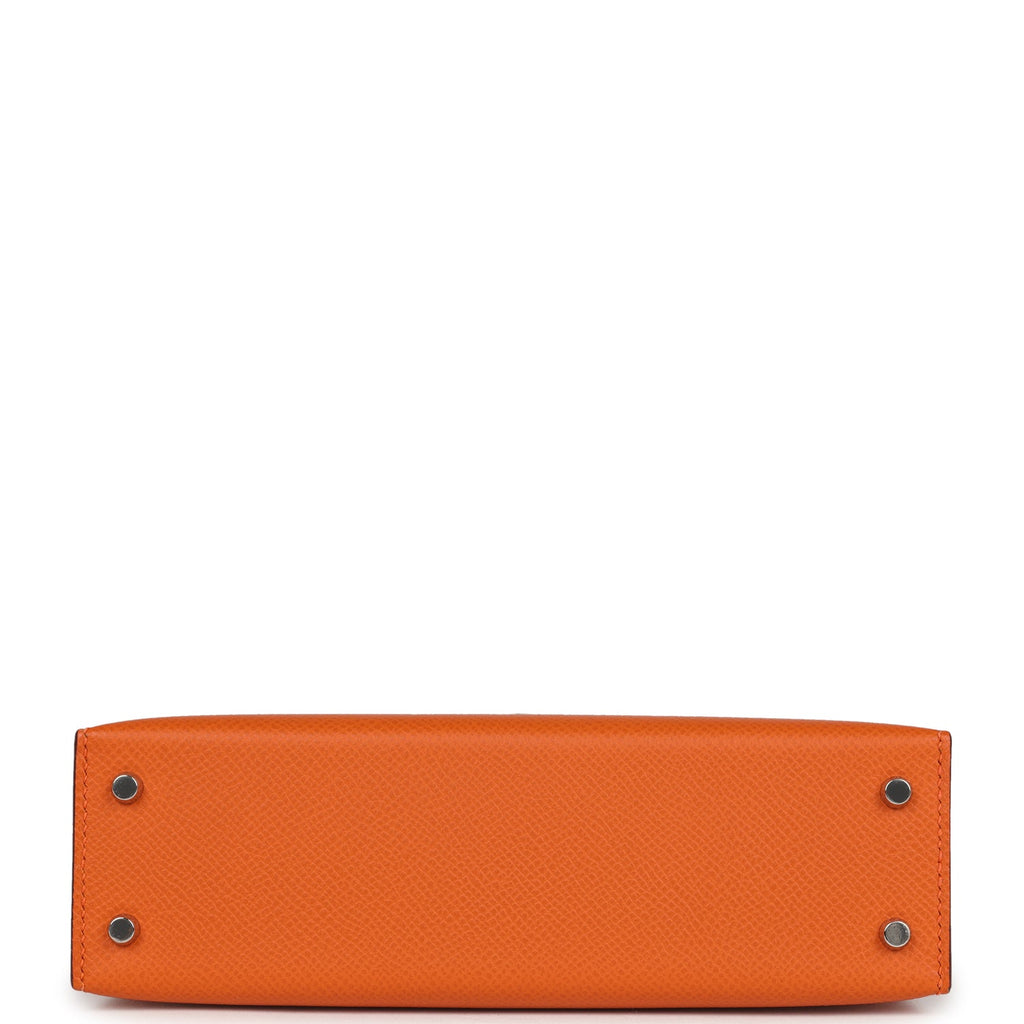 Kelly Sellier 20 Orange Epsom Palladium Hardware