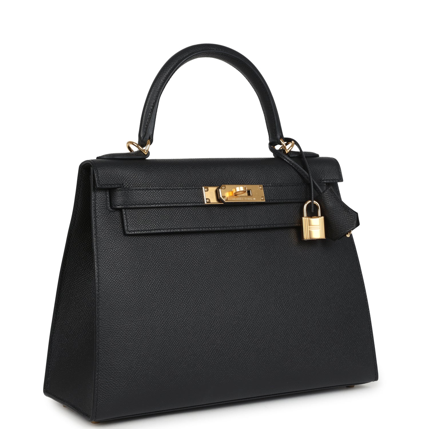 Kelly Sellier 28 Black Epsom Gold Hardware