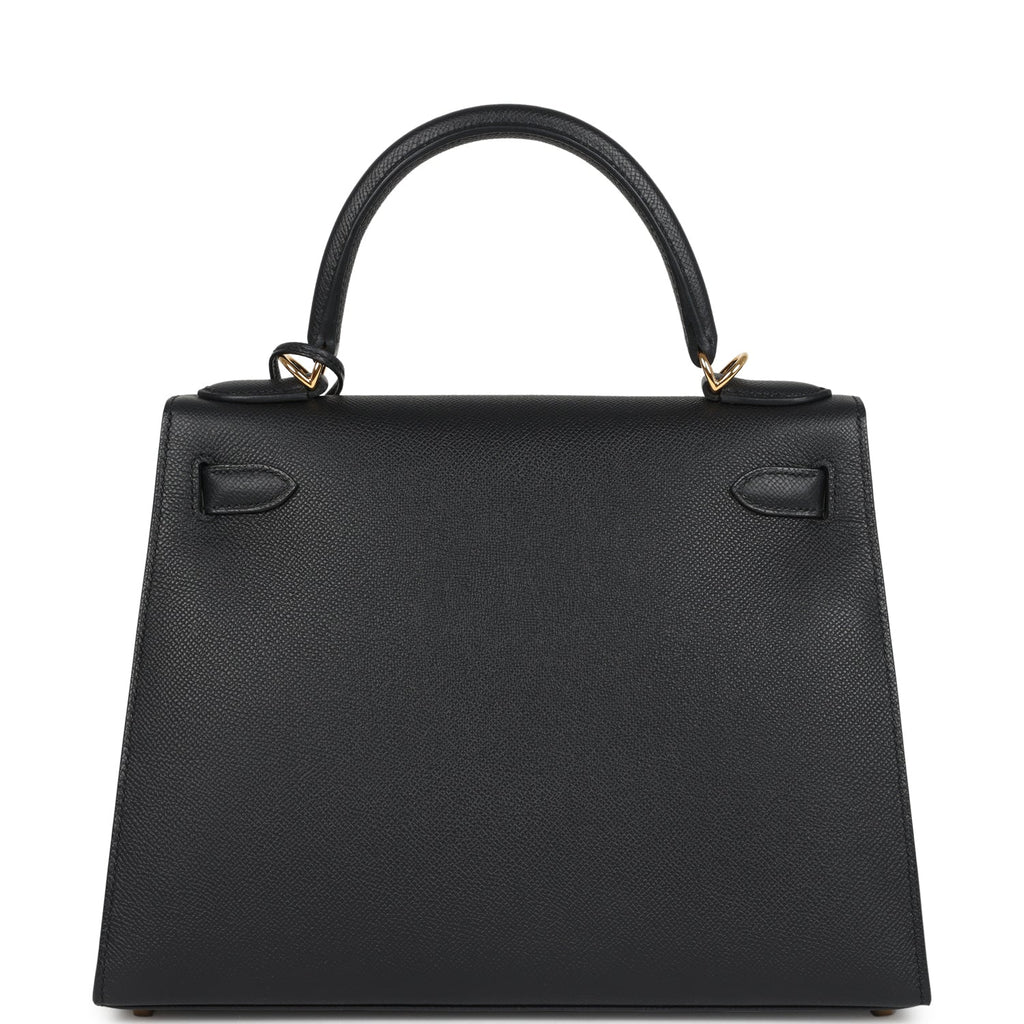 Kelly Sellier 28 Black Epsom Gold Hardware