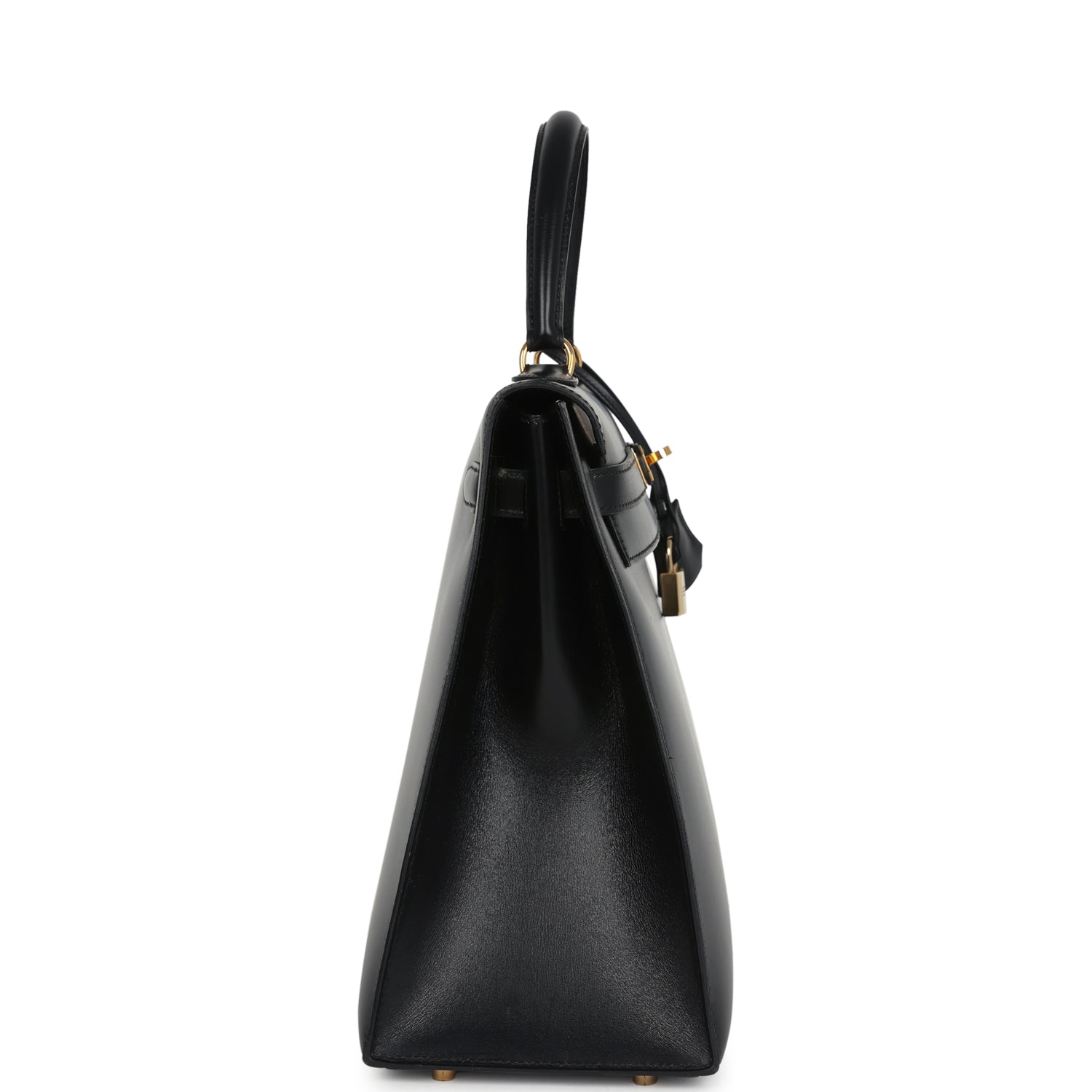 Vintage Kelly Sellier 35 Black Box Gold Hardware