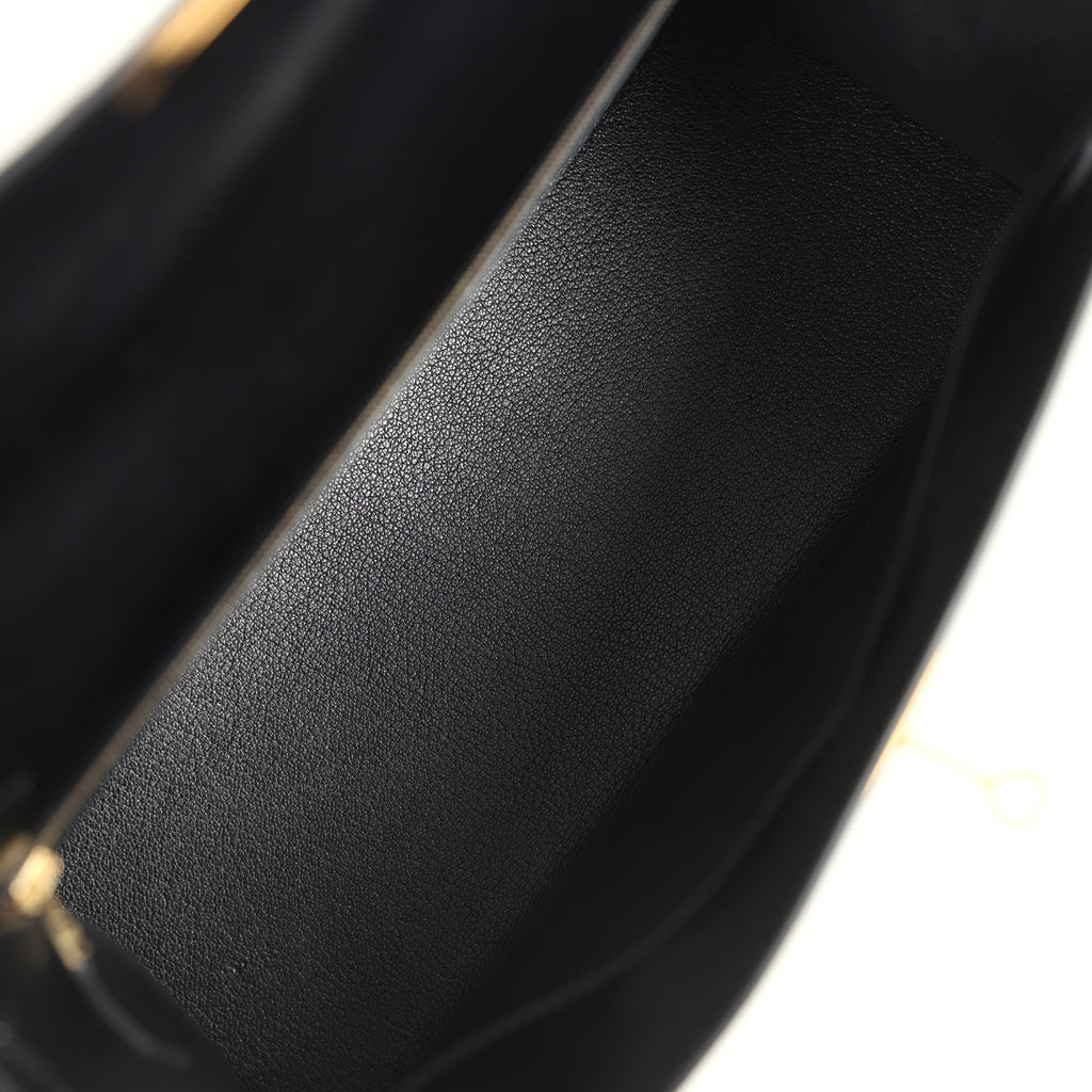 Vintage Kelly Sellier 35 Black Box Gold Hardware