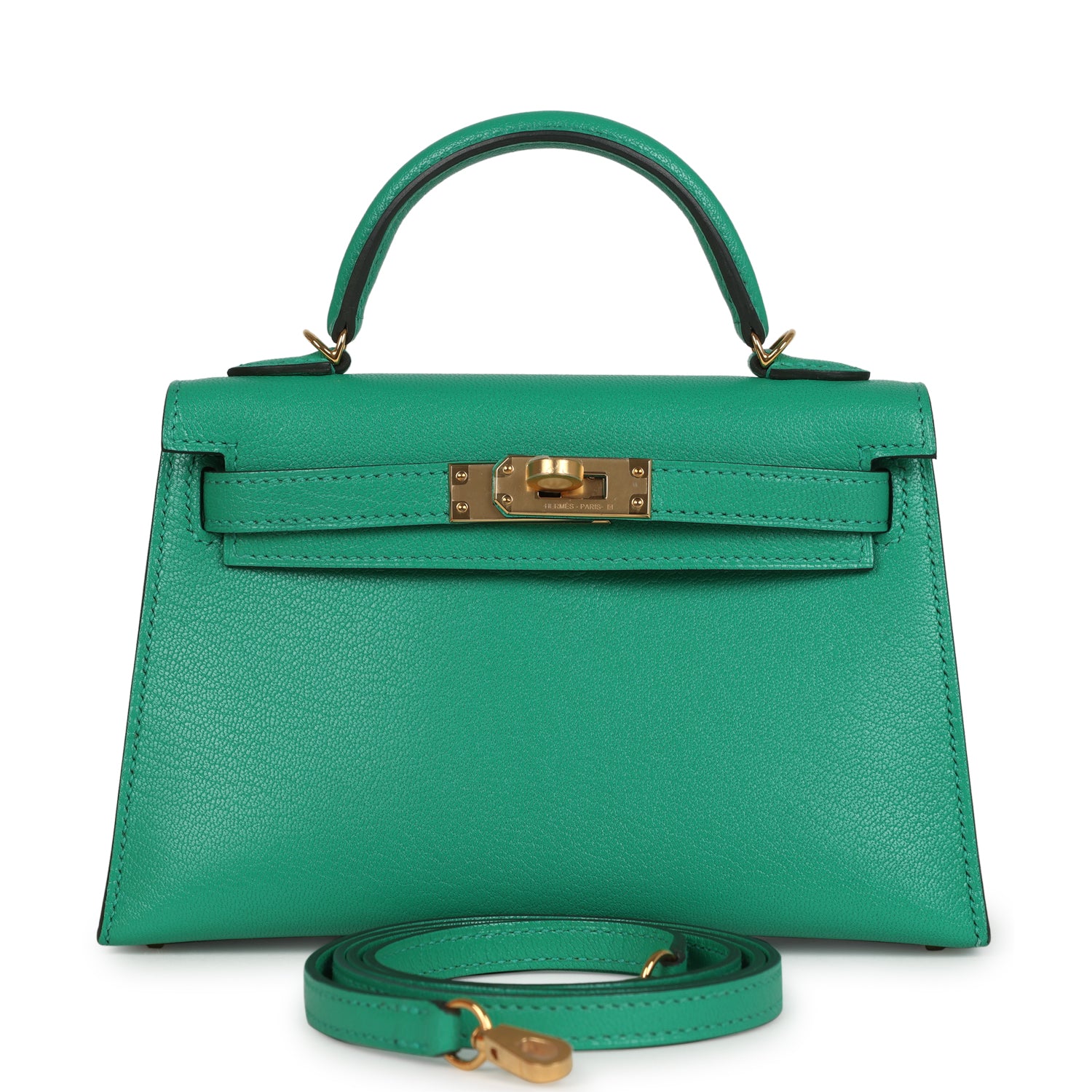 Kelly Sellier 20 Menthe Chevre Chamkila Gold Hardware