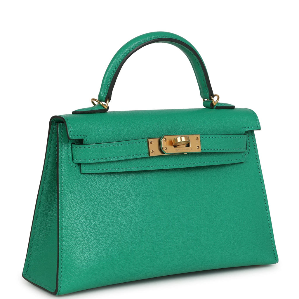 Kelly Sellier 20 Menthe Chevre Chamkila Gold Hardware