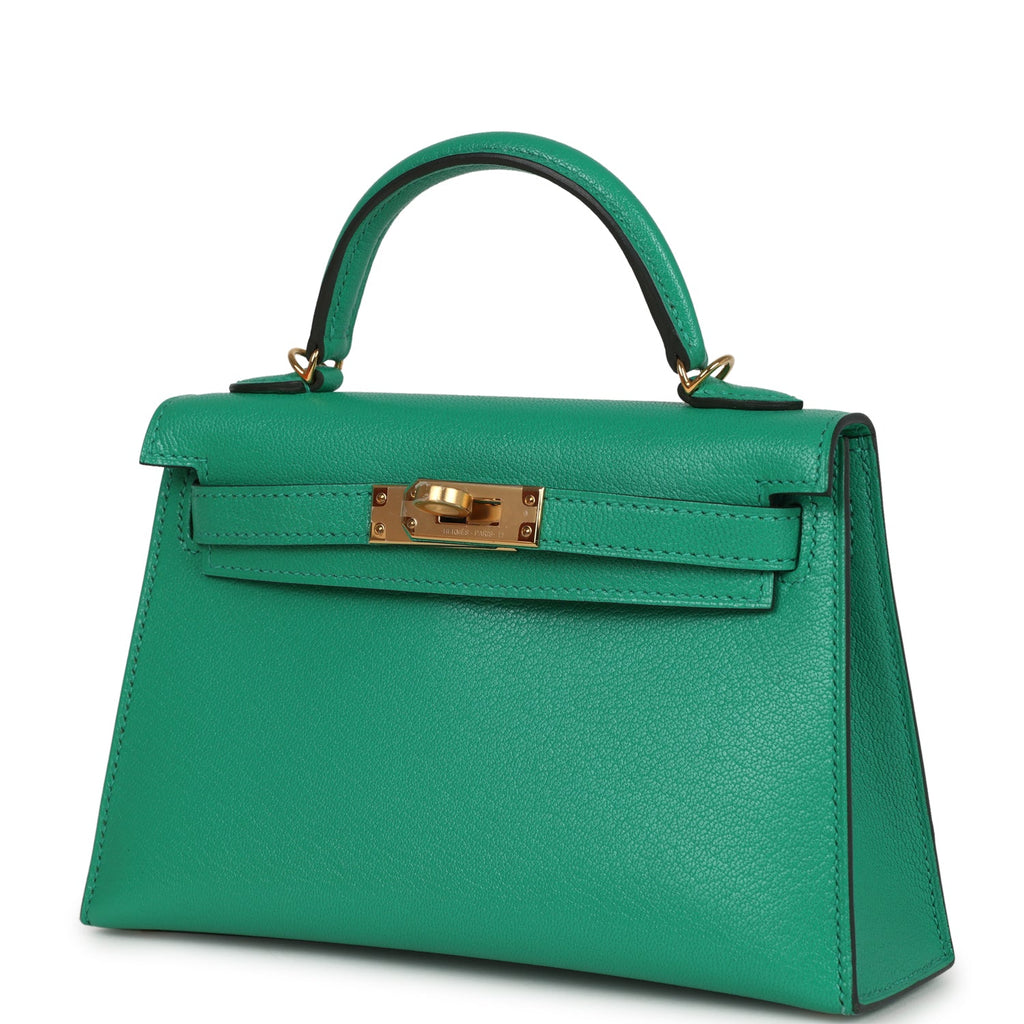 Kelly Sellier 20 Menthe Chevre Chamkila Gold Hardware