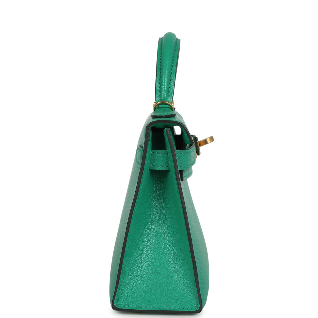 Kelly Sellier 20 Menthe Chevre Chamkila Gold Hardware