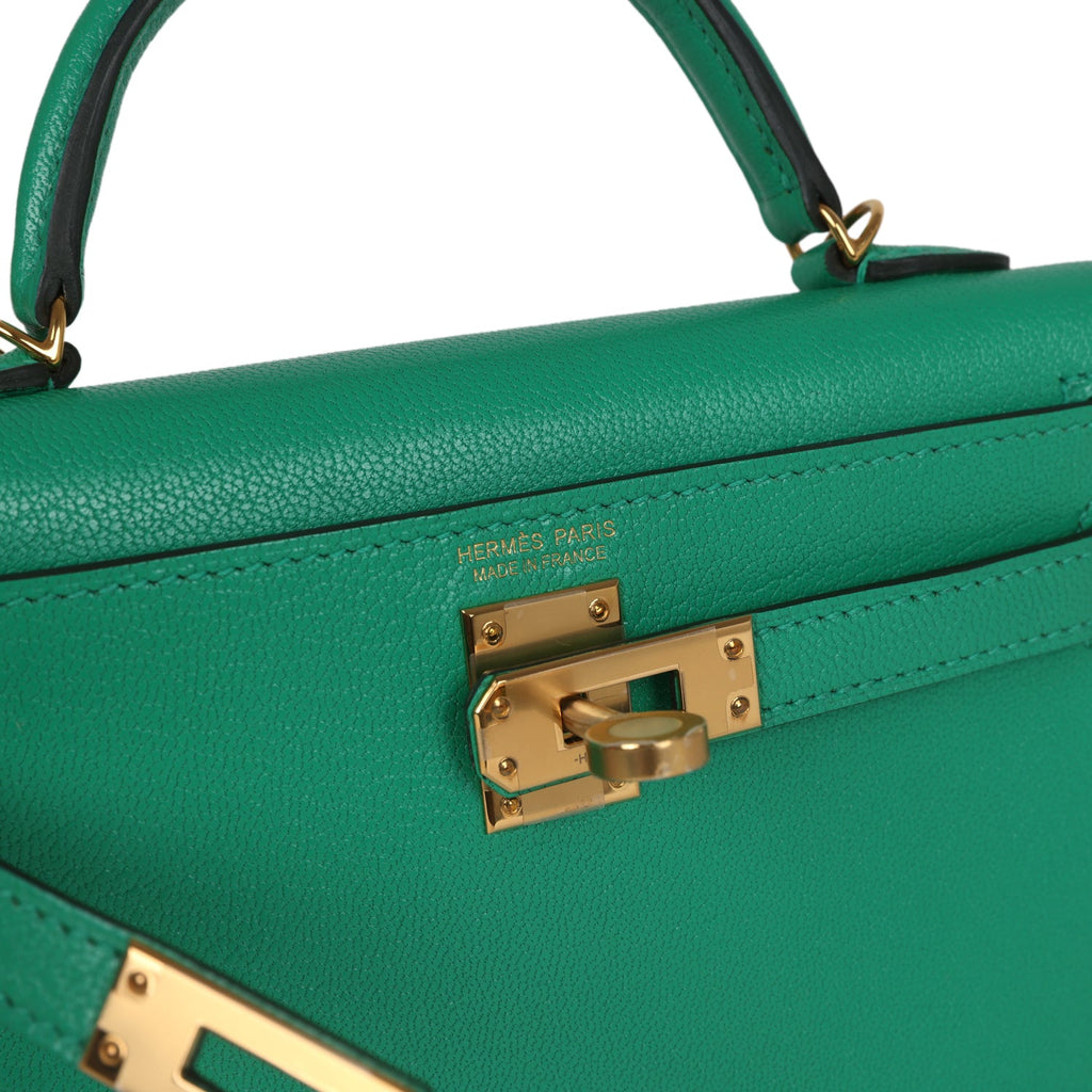 Kelly Sellier 20 Menthe Chevre Chamkila Gold Hardware