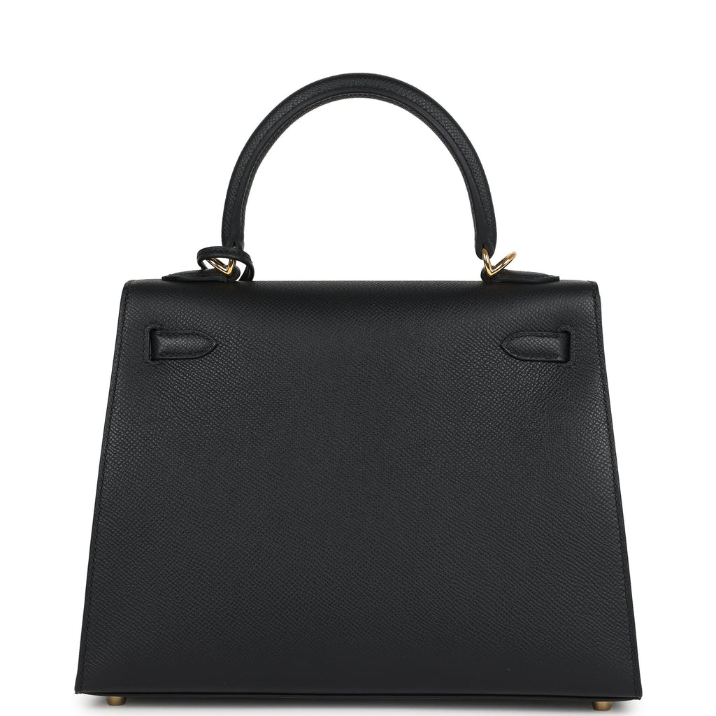 Kelly Sellier 25 Black Epsom Gold Hardware