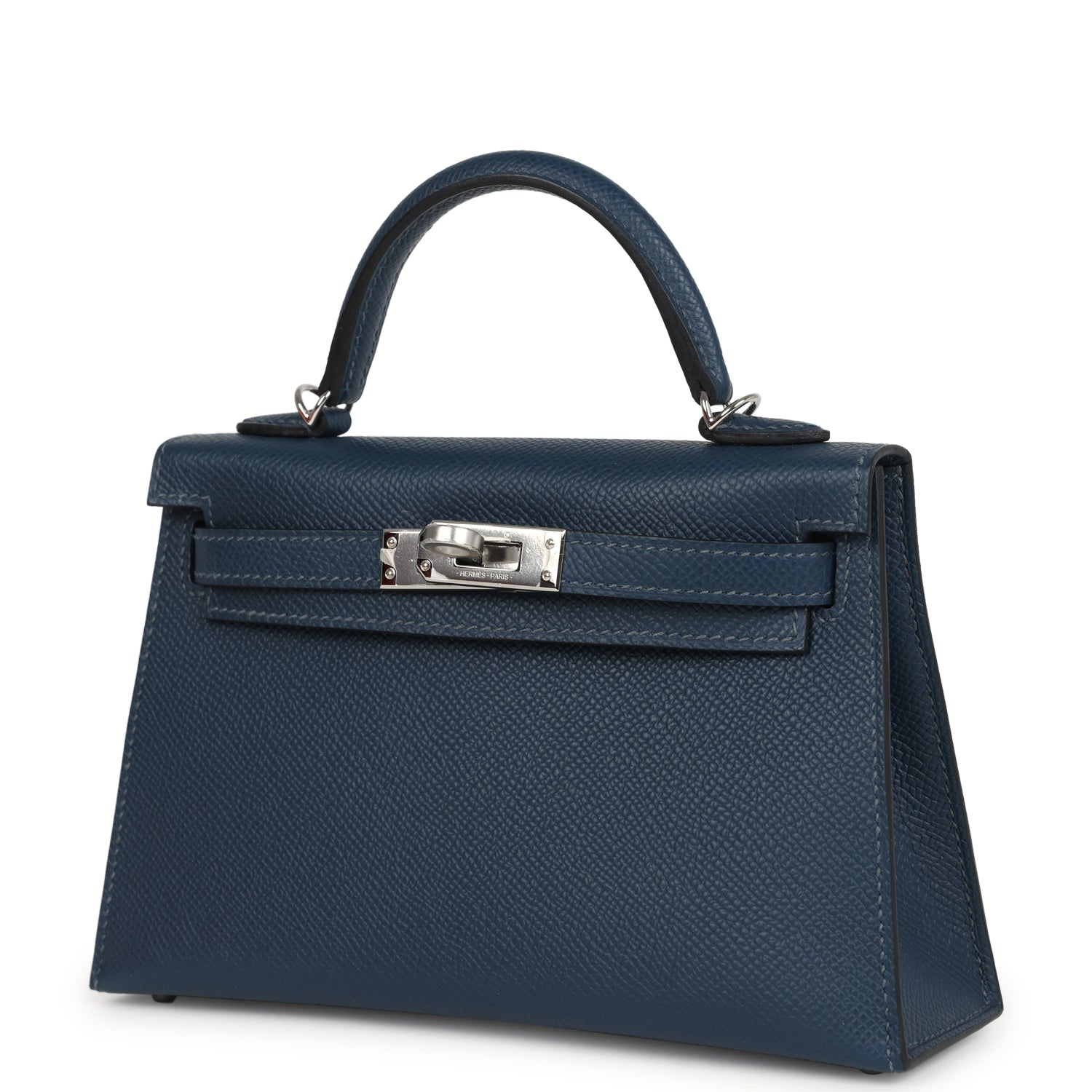 Kelly Sellier 20 Bleu de Prusse Epsom Palladium Hardware