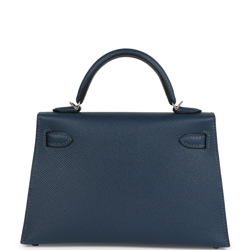 Kelly Sellier 20 Bleu de Prusse Epsom Palladium Hardware