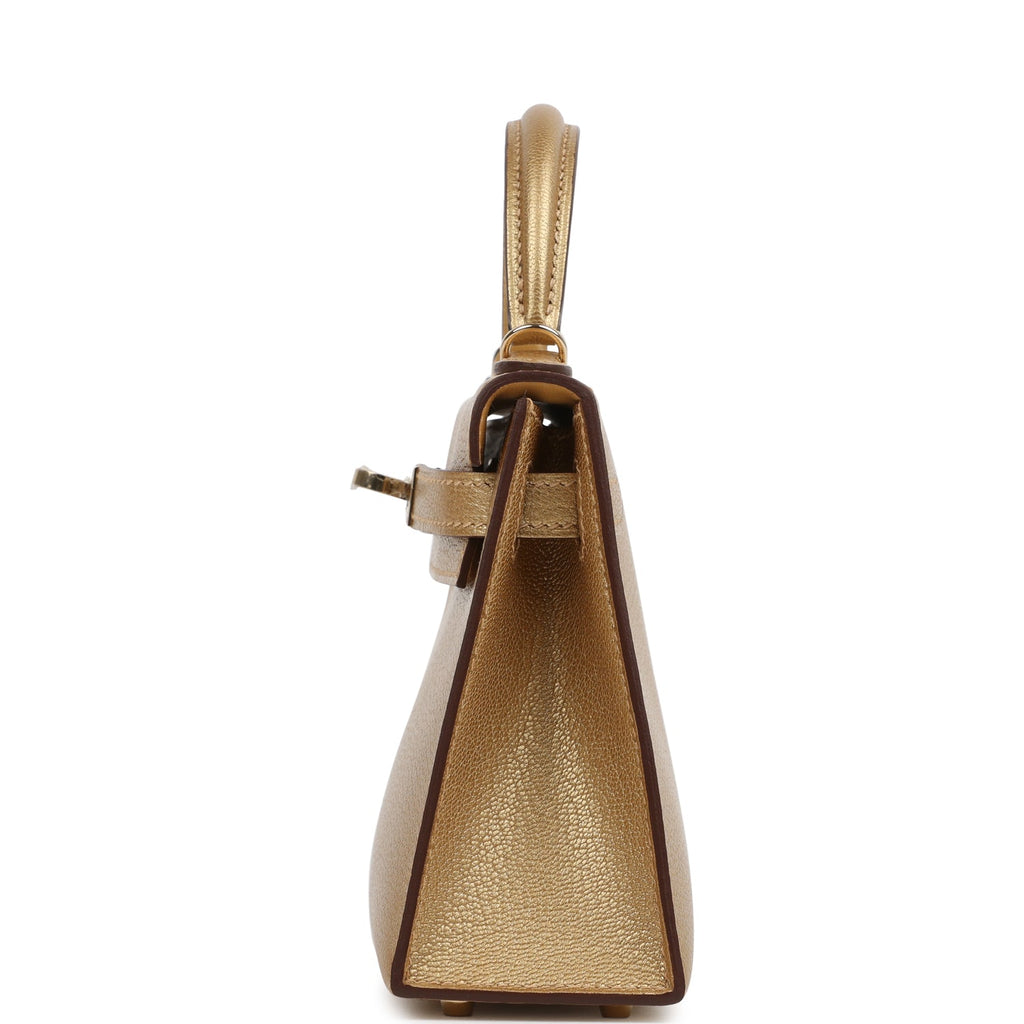 Kelly Sellier 20 Dore Chevre Chamkilight Permabrass Hardware