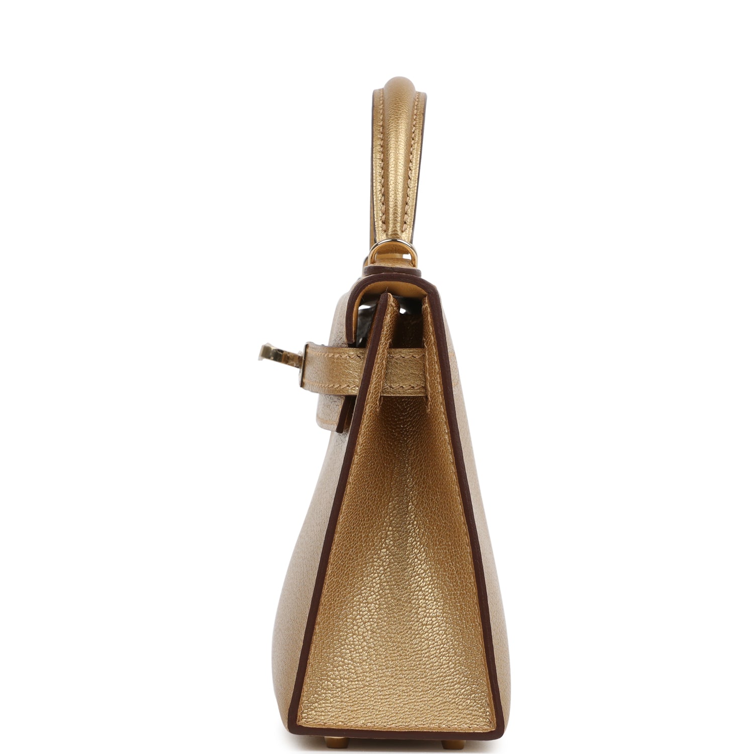 Kelly Sellier 20 Dore Chevre Chamkilight Permabrass Hardware