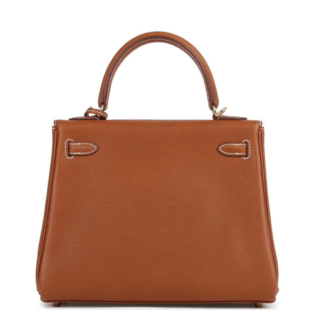 Kelly Retourne 25 Fauve Barenia Faubourg Gold Hardware
