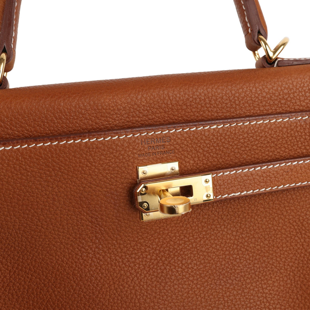 Kelly Retourne 25 Fauve Barenia Faubourg Gold Hardware