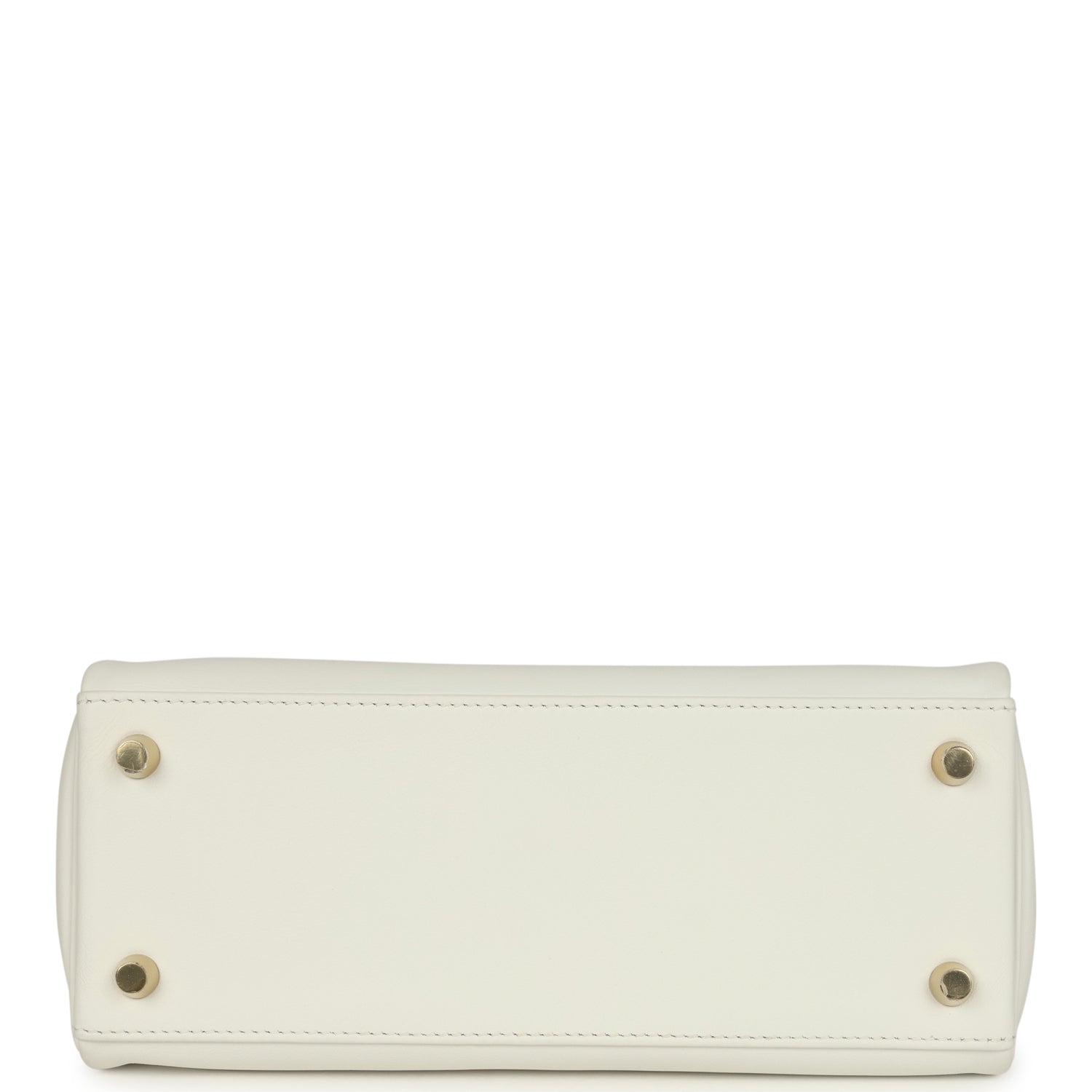 Hermes Kelly Retourne 25 New White Swift Gold Hardware