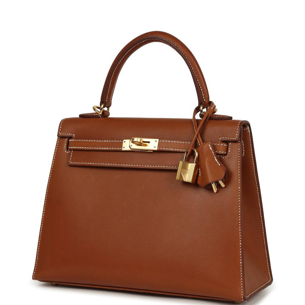 Kelly Sellier 25 Fauve Barenia Gold Hardware