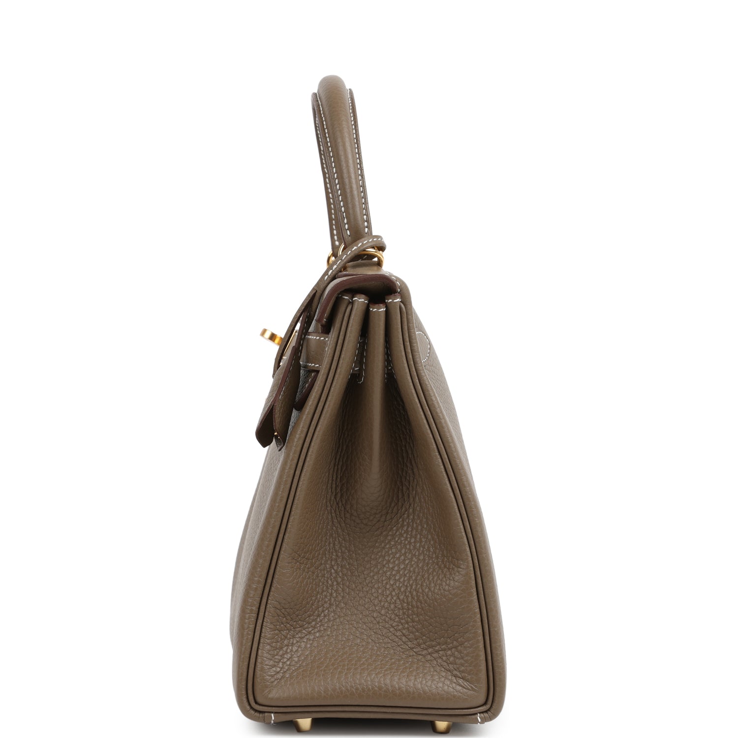 Kelly Retourne 28 Etoupe Clemence Gold Hardware