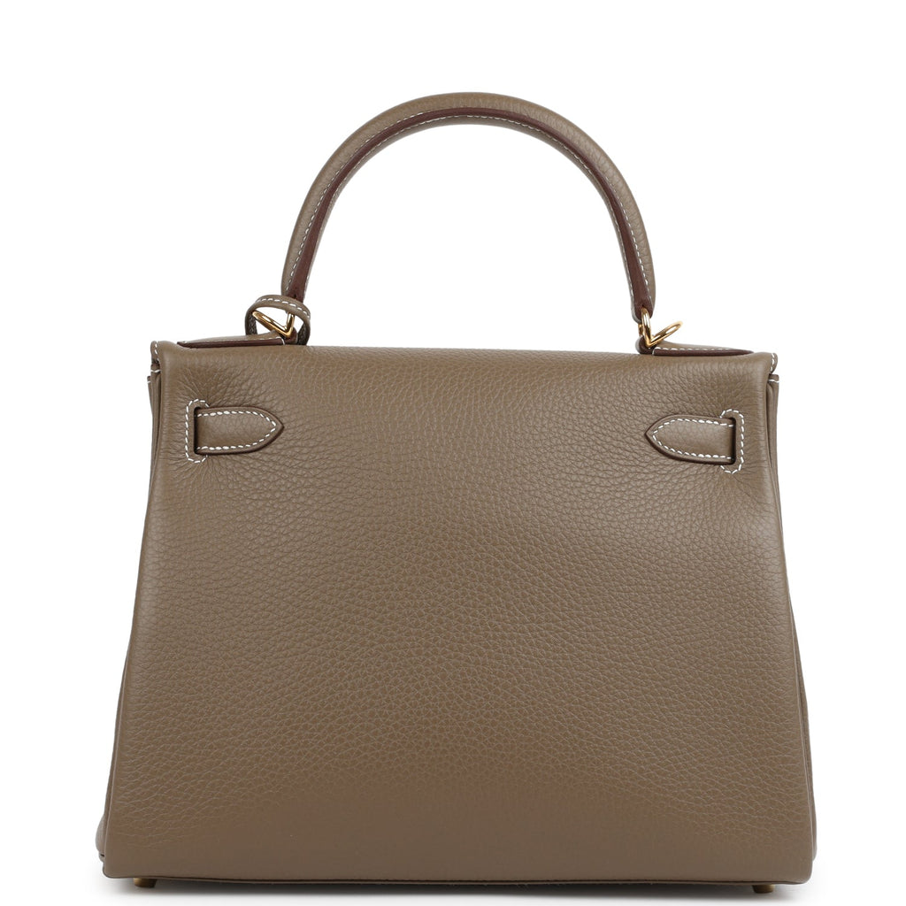 Kelly Retourne 28 Etoupe Clemence Gold Hardware