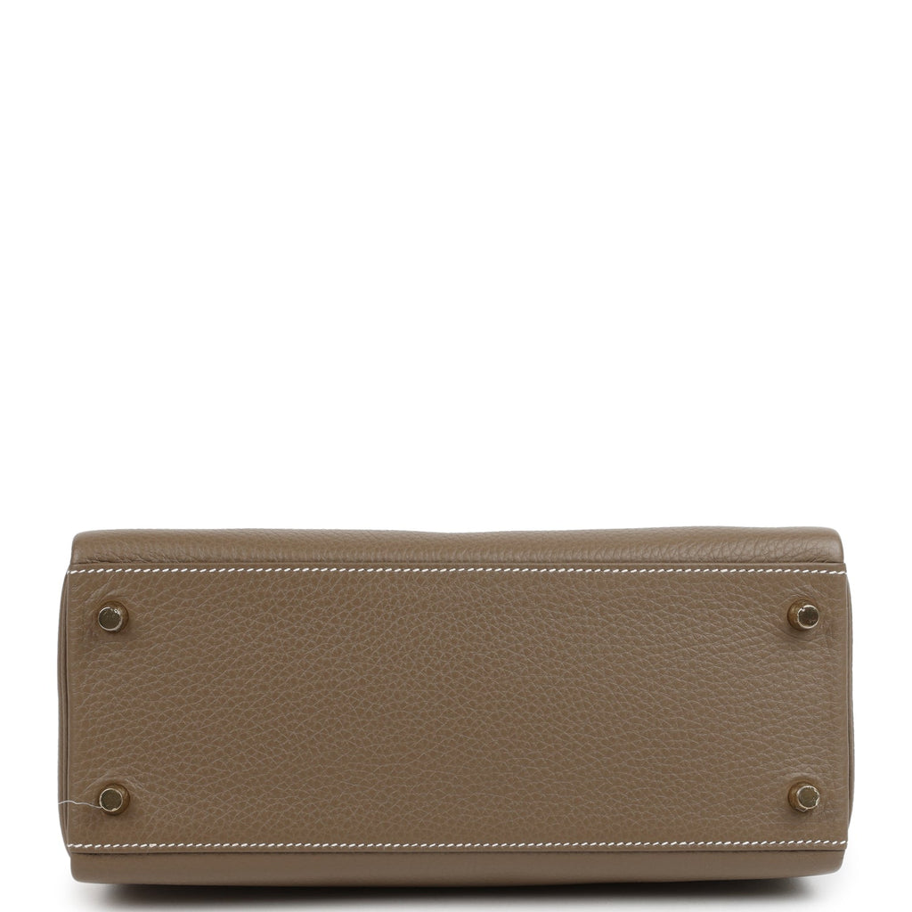 Kelly Retourne 28 Etoupe Clemence Gold Hardware